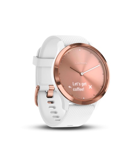 Garmin, Reloj inteligente vivomove HR Sport, oro rosado y blanco S/M 010-01850-02 kiwiku.com