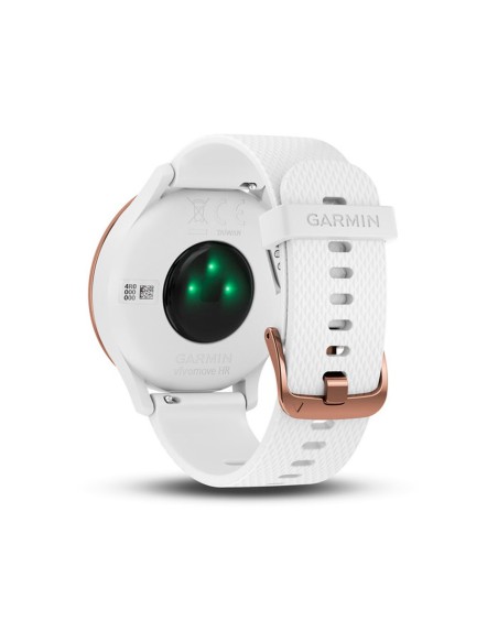 Garmin, Reloj inteligente vivomove HR Sport, oro rosado y blanco S/M 010-01850-02 kiwiku.com