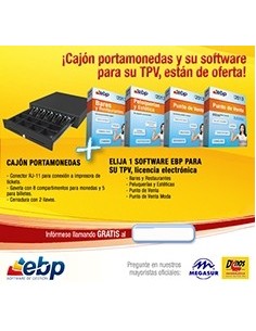 Bundle cajon portamonedas + software tpv ebp