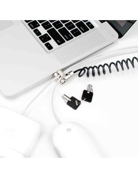 Maclocks CL15T-C - Cable antirrobo (Negro, Plata, Acero)
