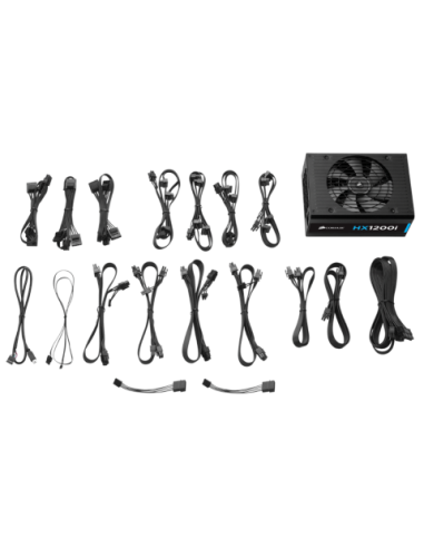 Corsair, Fuente de alimentación HX1200i de alto rendimiento de 1200 W y certificación 80 PLUS® PLATI CP-9020070-EU kiwiku.com