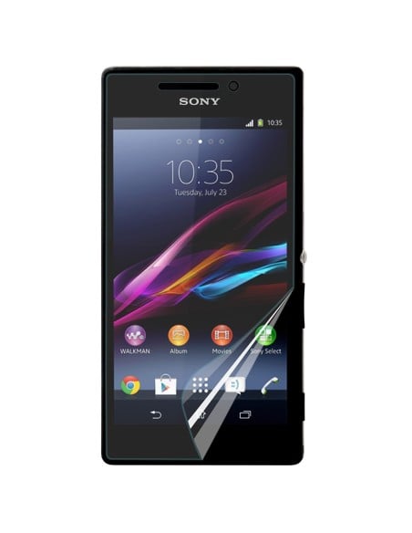 set de dos protectores de pantalla sony xperia m2 made for xperia