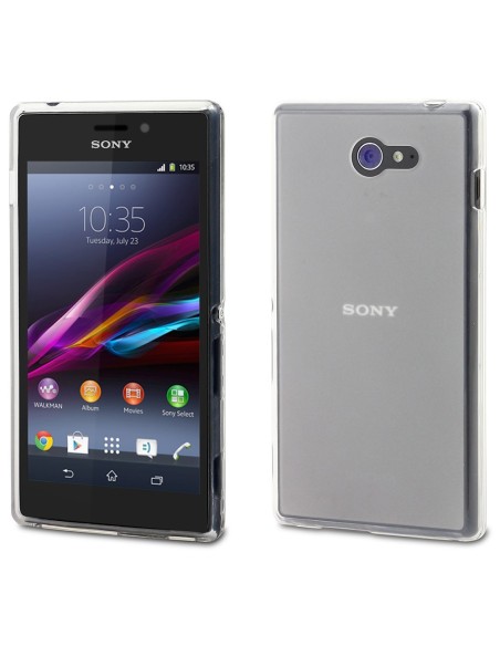funda minigel transparente humo sony xperia m2 made for xperia