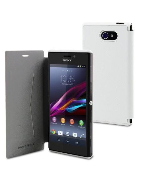 Made for Xperia SESLI0090 - Funda ultra slim folio para Sony Xperia M2, blanco - Electrónica - Kiwiku.com