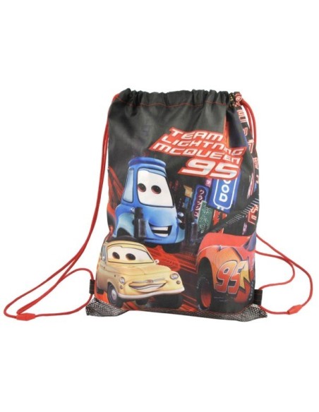Mochila saco polyester 31x39 cm. cars 91874 kiwiku.com