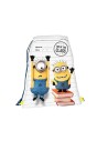 Mochila saco polyester 31x39 cm. minions