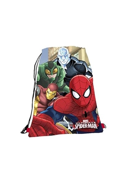 Mochila saco polyester 31x39 cm. spiderman 93761 kiwiku.com