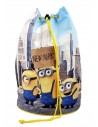 Mochila tubo polyester 38xØ24 cm. minions