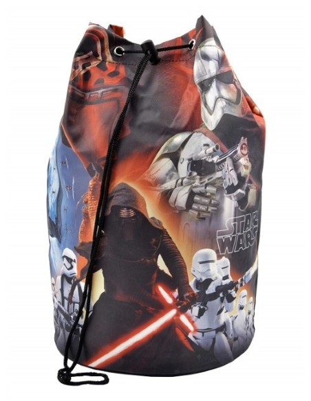Mochila tubo polyester 38xØ24 cm. star wars 93176 kiwiku.com