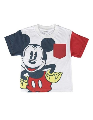 Pijama corto algodón mickey, Color Rojo  kiwiku.com