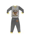 Pijama largo algodón paw patrol, Color Perla