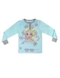 Pijama largo algodón frozen, Color Azul Kiwiku.com 2