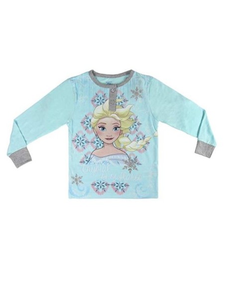 Pijama largo algodón frozen, Color Azul Kiwiku.com