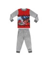 Pijama largo algodón lady bug, Color Gris
