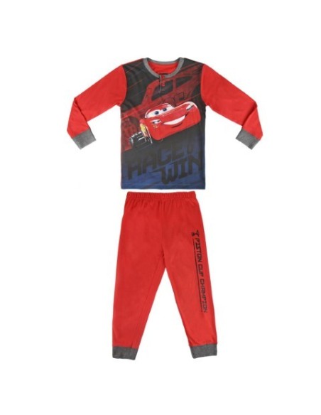 Pijama largo algodón cars 3, Color Rojo kiwiku.com