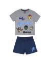 Pijama corto algodón avengers, Color Gris