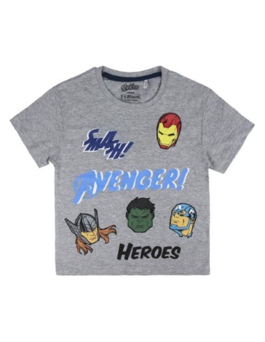 Pijama corto algodón avengers, Color Gris kiwiku.com
