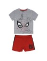 Pijama corto algodón spiderman, Color Gris