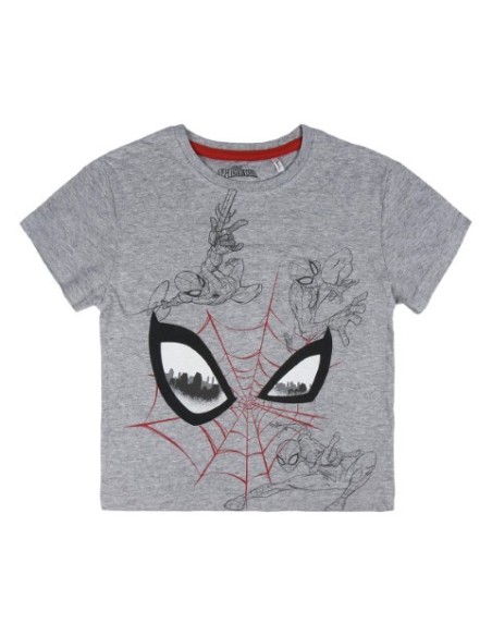 Pijama corto algodón spiderman, Color Gris kiwiku.com