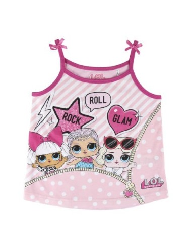 Pijama corto algodón single jersey lol, Color Rosa 2200004053 kiwiku.com