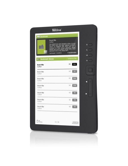 Trekstor Reader 3.0 - Lector eBooks de 7" (2 GB, 800 x 480, microSD, ePub, FB2, PDF, TXT), Negro