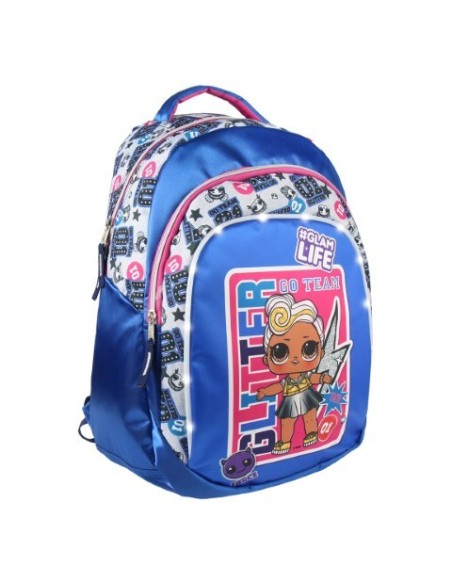 Mochila casual luces lol, Color Azul 2100002582 kiwiku.com