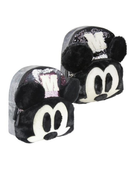 Mochila casual moda mickey, Color Plata y Rosa 2100002665 kiwiku.com