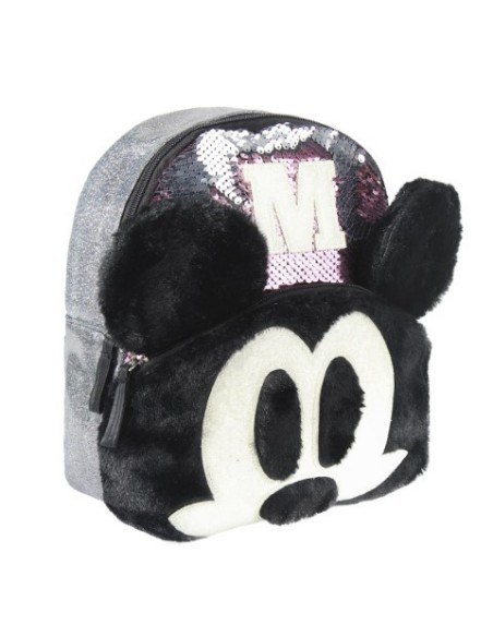 Mochila casual moda mickey, Color Plata y Rosa 2100002665 kiwiku.com