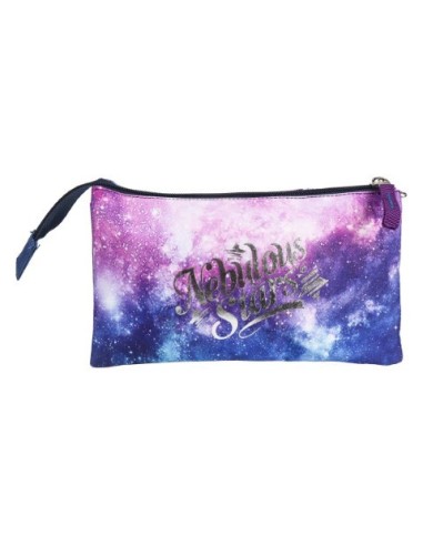 Estuche/portatodo plano 3 compartimentos nebulous, Color Lila 2100002596 kiwiku.com