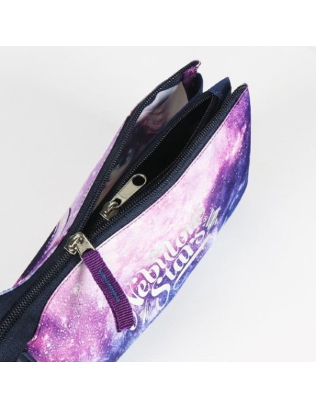 Estuche/portatodo plano 3 compartimentos nebulous, Color Lila 2100002596 kiwiku.com