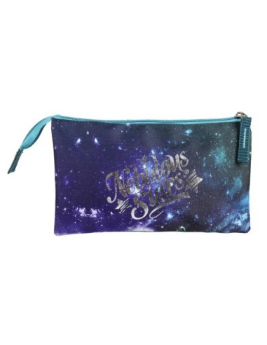 Estuche/portatodo plano 3 compartimentos nebulous, Color Verde 2100002597 kiwiku.com