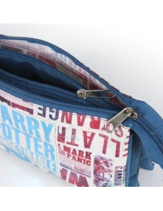Estuche/portatodo plano 3 compartimentos harry potter, Color Azul 2100002607 kiwiku.com 2