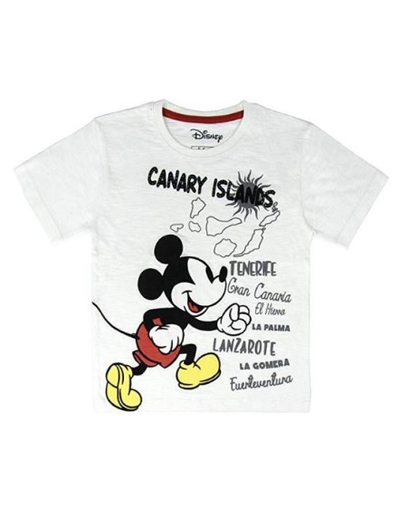 Camiseta corta mickey, Color Blanco  kiwiku.com