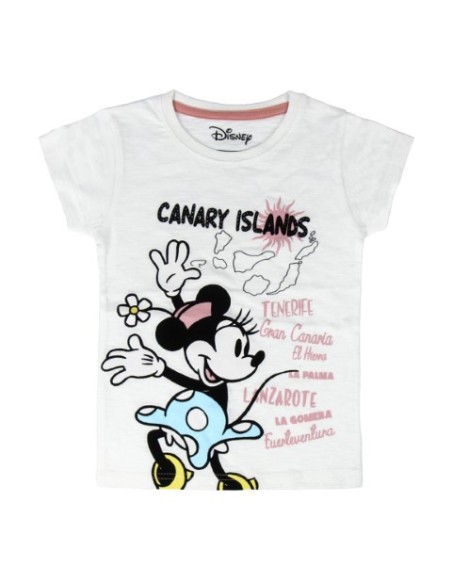 Camiseta corta minnie, Color Blanco 2200004002 kiwiku.com
