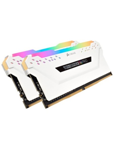 Memoria corsair ddr4 16gb 2x8gb pc 3200 vengeance rgb pro Blanco CMW16GX4M2C3200C16W kiwiku.com