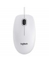 Logitech B100 - Ratón óptico, Color Blanco