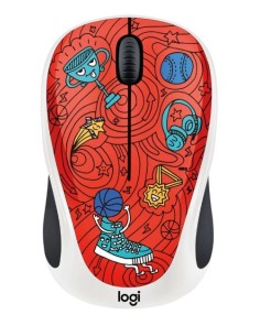 Logitech Doodle Collection M238, Ratón inalámbrico con Adhesivos Premium, Estilo de Champion Coral 910-005054 kiwiku.com