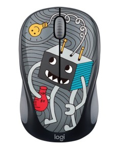 Logitech Doodle Collection M238 - Ratón inalámbrico con 15 Adhesivos Premium, Estilo de Light Bulb 910-005049 kiwiku.com