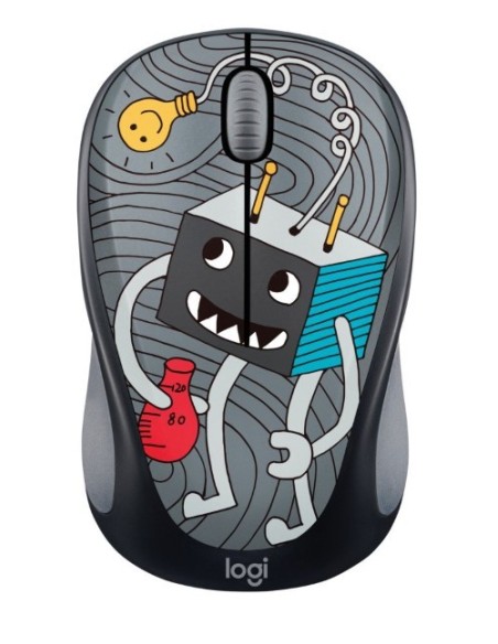 Logitech Doodle Collection M238 - Ratón inalámbrico con 15 Adhesivos Premium, Estilo de Light Bulb 910-005049 kiwiku.com