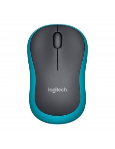 Logitech M185 - Ratón inalámbrico (Óptico, 2.4 GHz, USB) Color Azul 910-002239 kiwiku.com