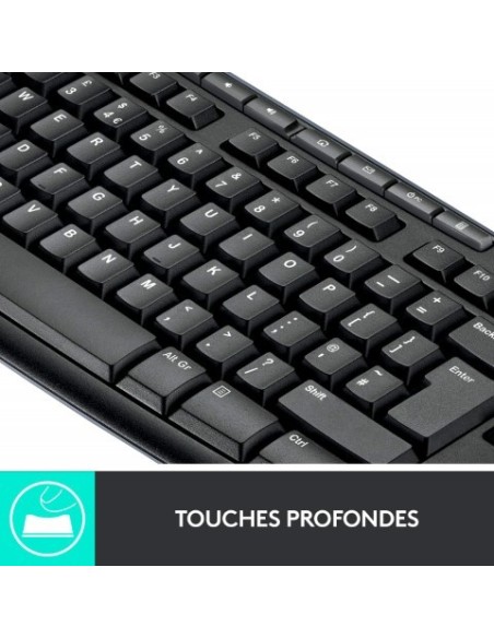 Logitech MK270 - Teclado (RF inalámbrico, Hogar, AZERTY, Francés, USB, Batería) 920-004510 kiwiku.com