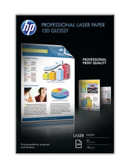 Hewlett Packard CG964A - Papel Laser Glossy Professional A4 120Gr 250 Hojas