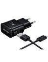 Cargador Original De Samsung Con Carga Rápida Tipo C Ep-ta20ebecgww Negro