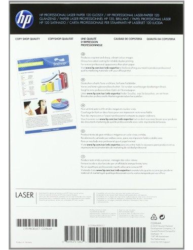 Hewlett Packard CG964A - Papel Laser Glossy Professional A4 120Gr 250 Hojas