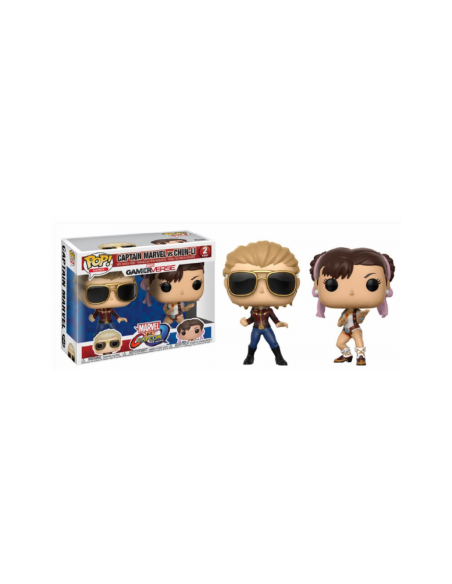 Figura pop pack capcom vs marvel captain marvel vs chun-li FFK22767 kiwiku.com