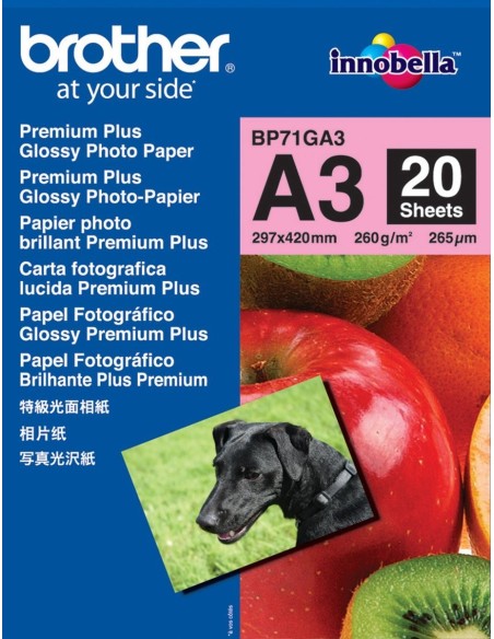 Papel glossy a3 20h brother