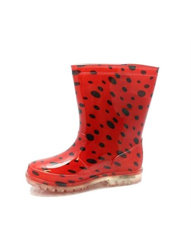 Botas lluvia pvc luces lady bug, Color Rojo, 2300002767 kiwiku.com