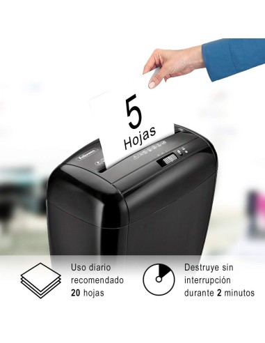 Destructora Fellowes P-35C Negra, corte en partículas 3213601 kiwiku.com