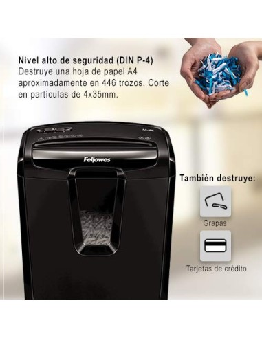 Fellowes Destructora M-7C, corte en partículas 4603101 kiwiku.com