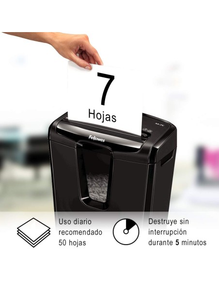 Fellowes Destructora M-7C, corte en partículas 4603101 kiwiku.com